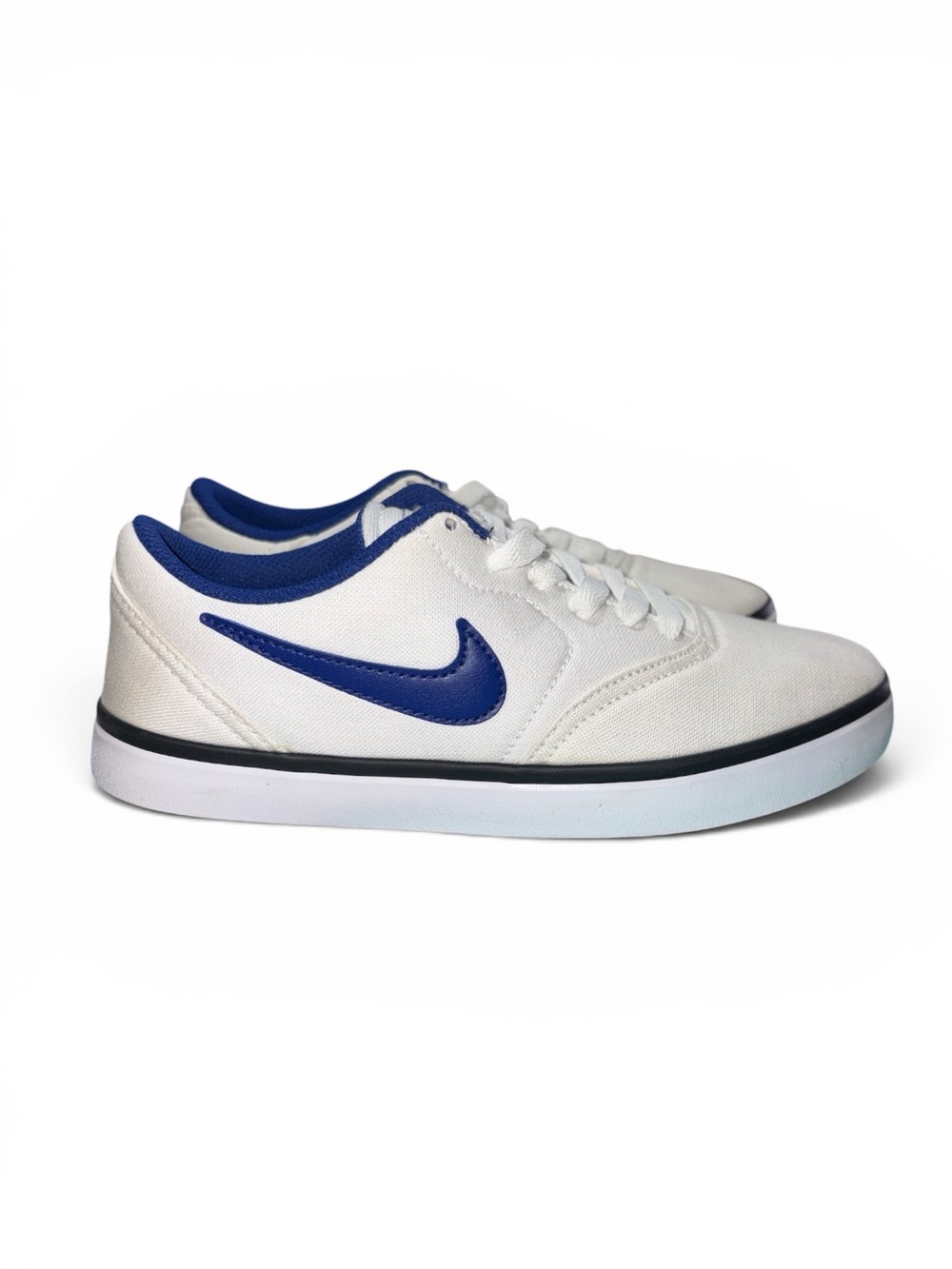 Big Kids Nike SB Check Canvas White Summit Wht  Blk Deep Royal Blu 905373-102